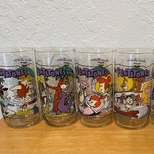 Hardee’s Complete Set Flintstones 30th Anniversary Collector Glasses